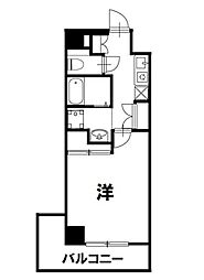 マリンシティ三宮 1Kの間取図画像