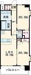 スプランディッド中百舌鳥 2LDKの間取図画像