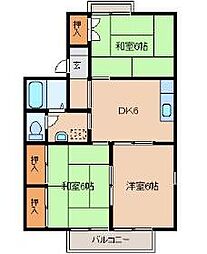 エヤナ蔵2 1階3DKの間取り