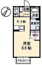 ロイヤル・オークス ワンルームの間取図画像