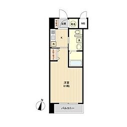アントラ立町 1Kの間取図画像