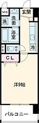 エトワールフィラント 1Kの間取図画像