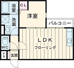 ベルモ 1LDKの間取図画像