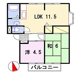 サンシティ国分寺 2LDKの間取図画像