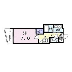 ロータス ザ・レジデンス入谷 1Kの間取図画像