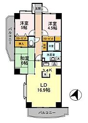 フォレストヒルズ 1階3LDKの間取り