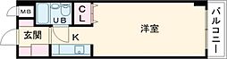 ジュネス北在家1 ワンルームの間取図画像