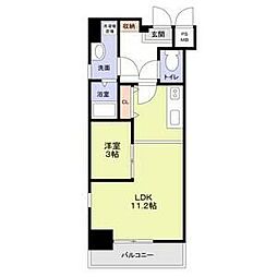 プランドールたかや 1LDKの間取図画像