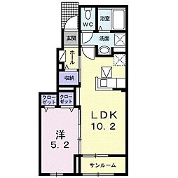 コンフォート アライブVI 1LDKの間取図画像