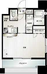 エンクレスト薬院 1Kの間取図画像