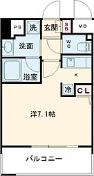 アーバンウェル茨木 11階1Kの間取り
