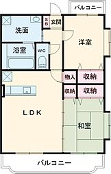 エスポアール2 2LDKの間取図画像