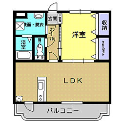 Y&M煌 1LDKの間取図画像
