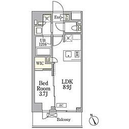 AIFLAT馬込 1LDKの間取図画像