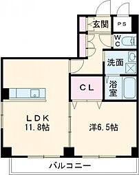 ペコラ広小路 9階1LDKの間取り