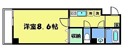 Resonance西陣 1階1Kの間取り