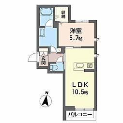シャーメゾン　Ａｃｅ 3階1LDKの間取り