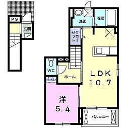 Jポエム 1LDKの間取図画像