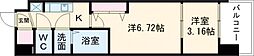 AELL OSAKA EAST 8階2Kの間取り