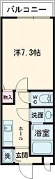 メナメゾン日根野 1Kの間取図画像