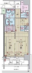 ファーストフィオーレ梅田イースト 5階1LDKの間取り