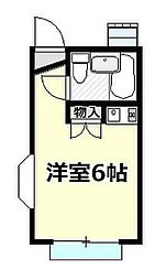 b'CASA坂戸re-born ワンルームの間取図画像