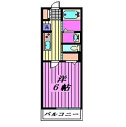 Mark  Duo 一ノ割II 1階1Kの間取り