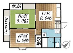 間取図画像 2DK