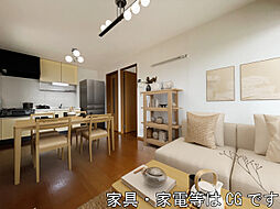 パインズコート 203 2階2DKのリビング/ダイニング