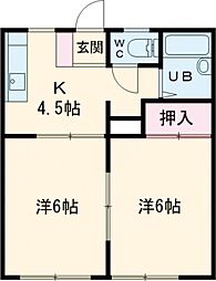 エステートピアZENB 2Kの間取図画像