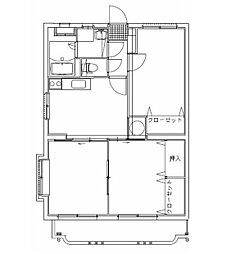 ユーミーマンション松岡 3DKの間取図画像