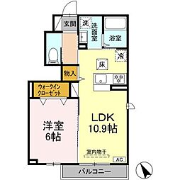 Terres d’etoiles(テール　デトワール)　I 1階1LDKの間取り