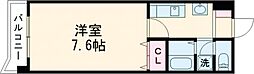 JR豊肥本線 平成駅 徒歩14分の賃貸マンション 6階1Kの間取り