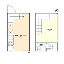 神宮前マンション 地下1階1LDKの間取り