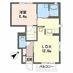 JR仙石線 下馬駅 バス10分 芦畔下車 徒歩1分の賃貸アパート 1階1LDKの間取り