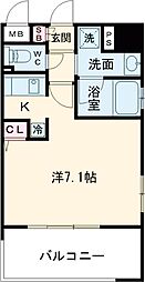 アーバンウェル茨木 10階ワンルームの間取り