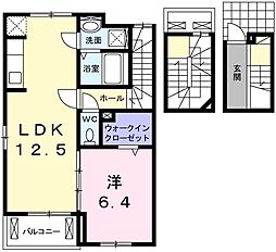 コートハウス安塚 1LDKの間取図画像
