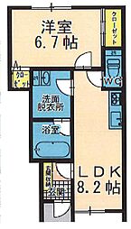 すまいる42 1階1LDKの間取り