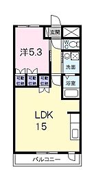 ヴェルメゾン 4階1LDKの間取り