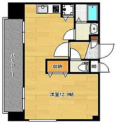 リファレンス浜町 ワンルームの間取図画像