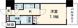 S-RESIDENCE国泰寺町一丁目 14階1Kの間取り