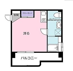 Ｙビル 5階ワンルームの間取り