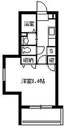 A&M葉月館 1Kの間取図画像