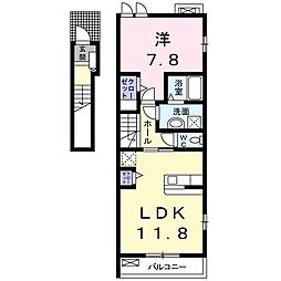 カームリー長洲本通 1LDKの間取図画像