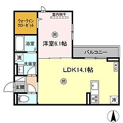 DWELL石垣東 3階1LDKの間取り