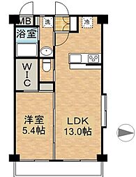 ＧＬＥＮＤＩＡ　ＣＲＥＶＥ　III 1階1LDKの間取り