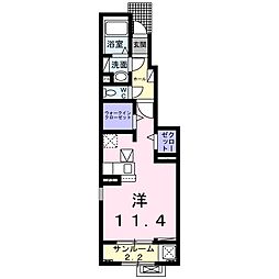 カレントレジデンス東本町2 ワンルームの間取図画像