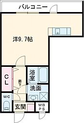 リアコート武庫之荘 ワンルームの間取図画像