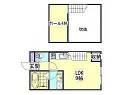 コンフォーティア 1階ワンルームの間取り