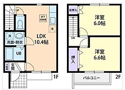 ル・リアン 2LDKの間取図画像